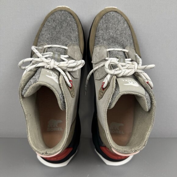 Sorel Kinetic Renegade Caribou Waterproof Shoes Ankle Boots Womens 10 Grey Green - Picture 6 of 9